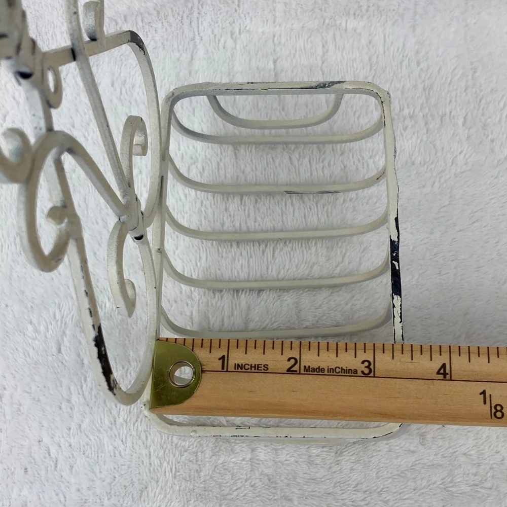 Shabby Chic Vintage-Style Metal Wall Soap Holder 8.5” x 5.5”